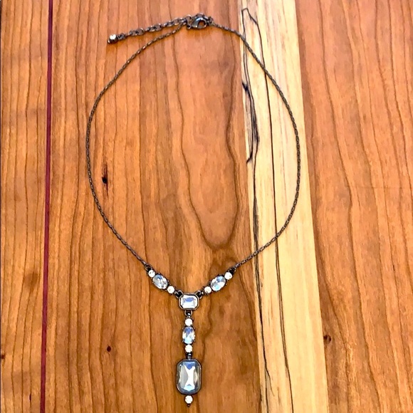 Banana Republic Gunmetal Teardrop Necklace - Picture 3 of 6
